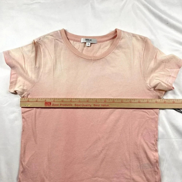AGOLDE	NWT Linda Boxy Crewneck T-Shirt Short Sleeve Dip Dye Size XS - Picture 9 of 12